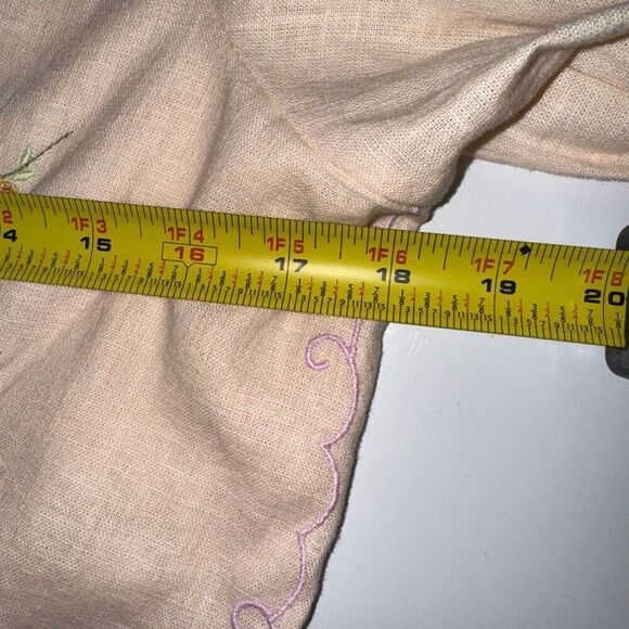 Anthropologie Linen Blend Puff Sleeve v neck mini dress | 6 | NWT New | TikTok t - Picture 11 of 16